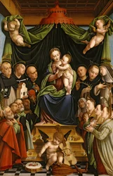 Madonna et Enfant en trône avec saints et donateurs